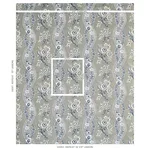 Schumacher 175982 Le Castellet Gris & Bleu fabric swatch