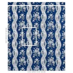 Schumacher 175984 Le Castellet Indigo fabric swatch