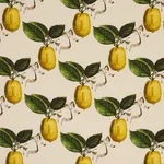 Schumacher 180632 Le Citron Natural fabric swatch