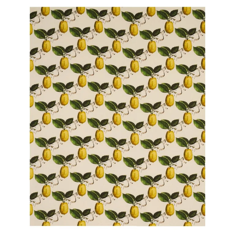 Schumacher 180632 Le Citron Natural fabric swatch