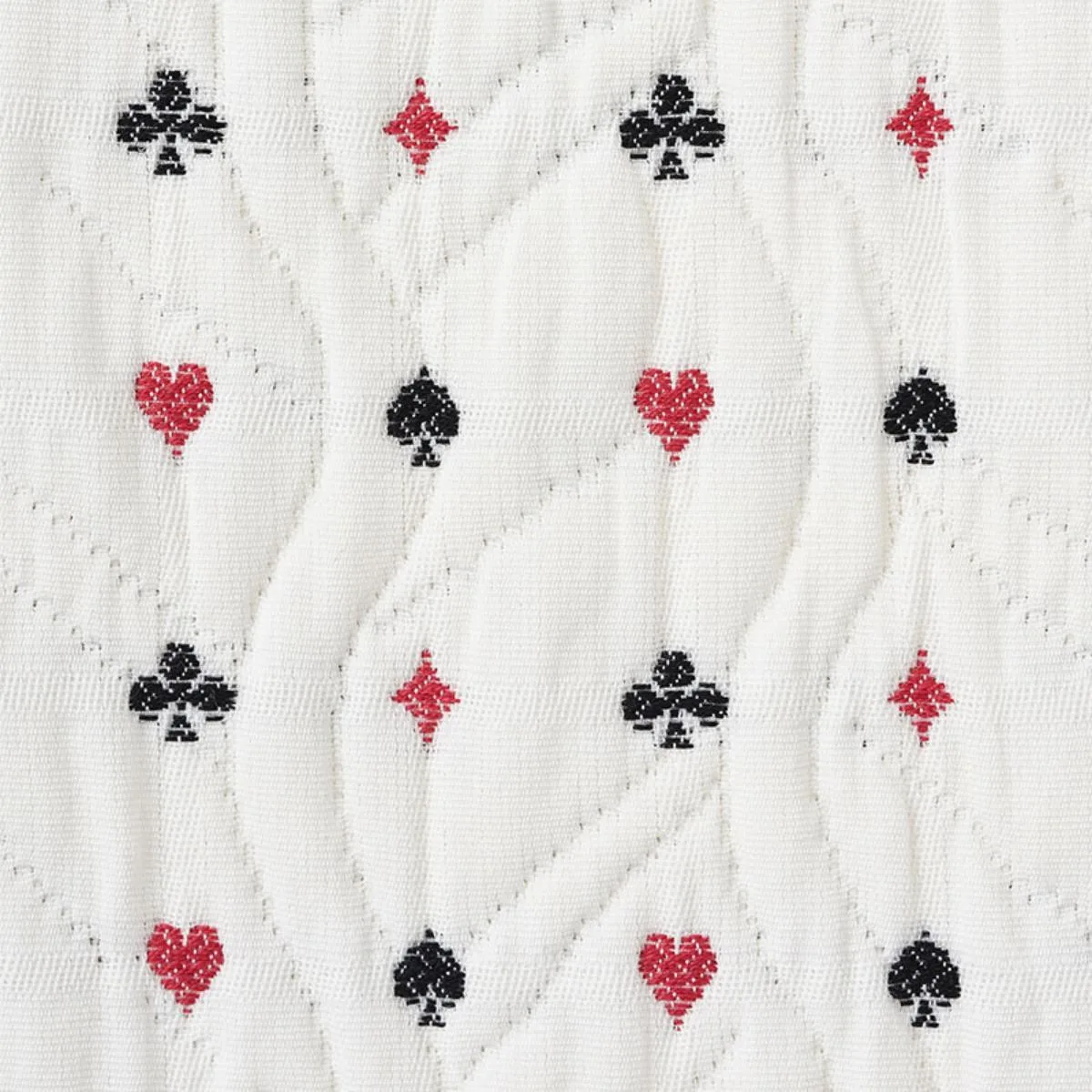 Schumacher 72270 Le Joueur Matelassé Rouge Et Noir fabric swatch
