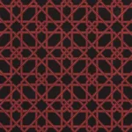 Schumacher 83222 Le Maroc éPinglé Black And Red fabric swatch