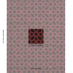 Schumacher 83222 Le Maroc éPinglé Black And Red fabric swatch