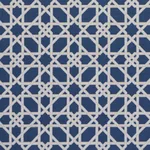 Schumacher 83220 Le Maroc éPinglé Blue fabric swatch