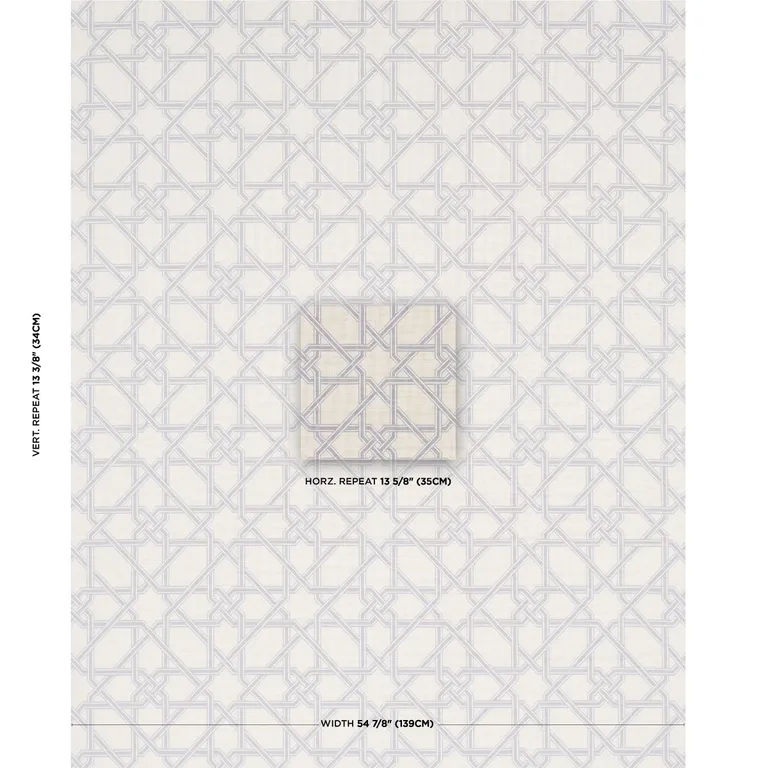 Schumacher 83221 Le Maroc éPinglé Dove fabric swatch