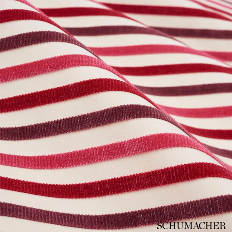 Schumacher 72292 Le Matelot Berry fabric swatch