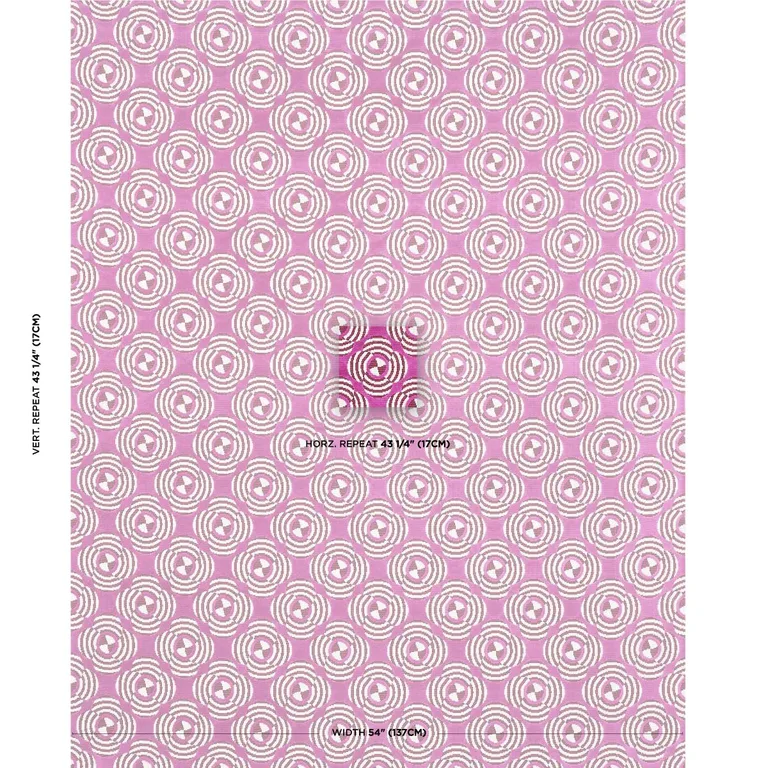Schumacher 82262 Le Moderne Cut Velvet Magenta fabric swatch