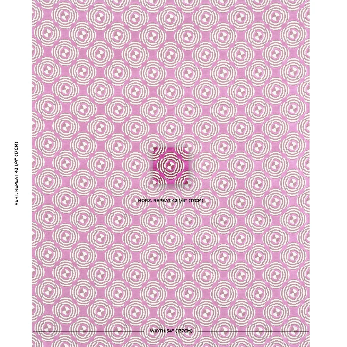 Schumacher 82262 Le Moderne Cut Velvet Magenta fabric swatch
