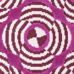 Schumacher 82262 Le Moderne Cut Velvet Magenta fabric swatch