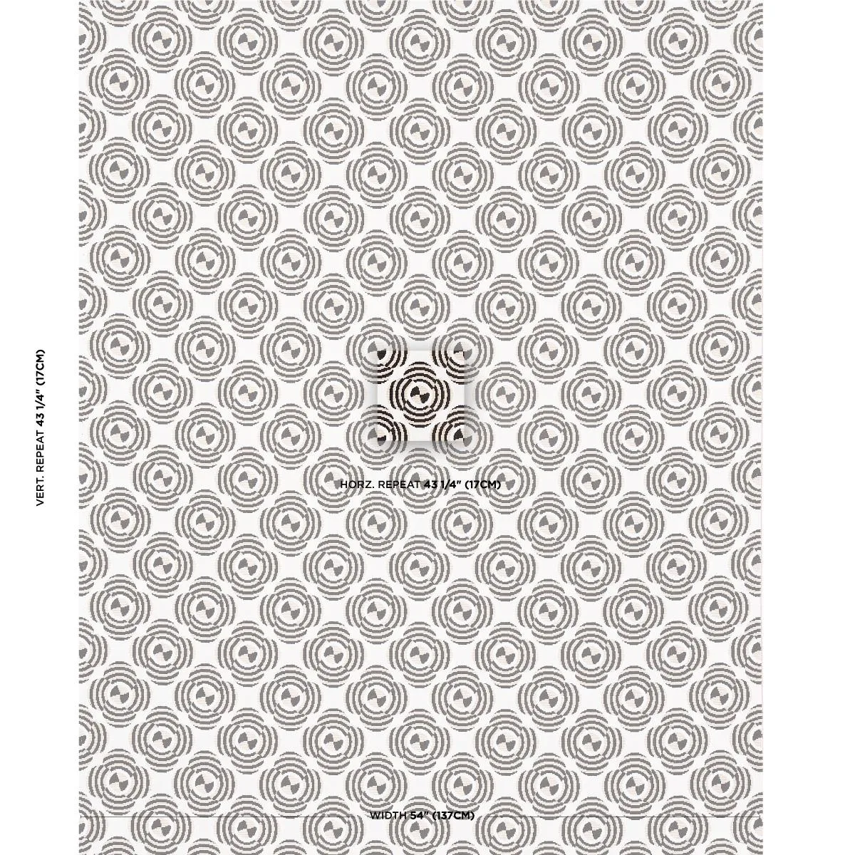 Schumacher 82261 Le Moderne Cut Velvet Neutral fabric swatch