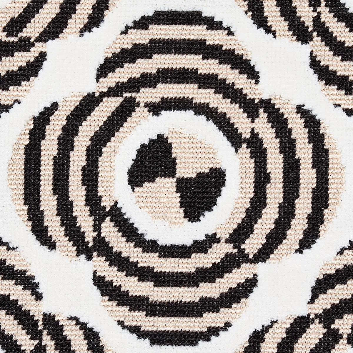 Schumacher 82261 Le Moderne Cut Velvet Neutral fabric swatch