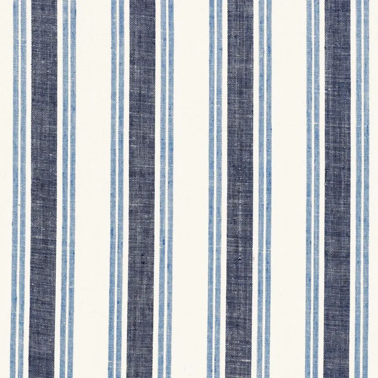 Schumacher 3485003 Leah Linen Stripe Sail fabric swatch