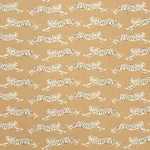 Schumacher 177741 Leaping Leopards Sand fabric swatch