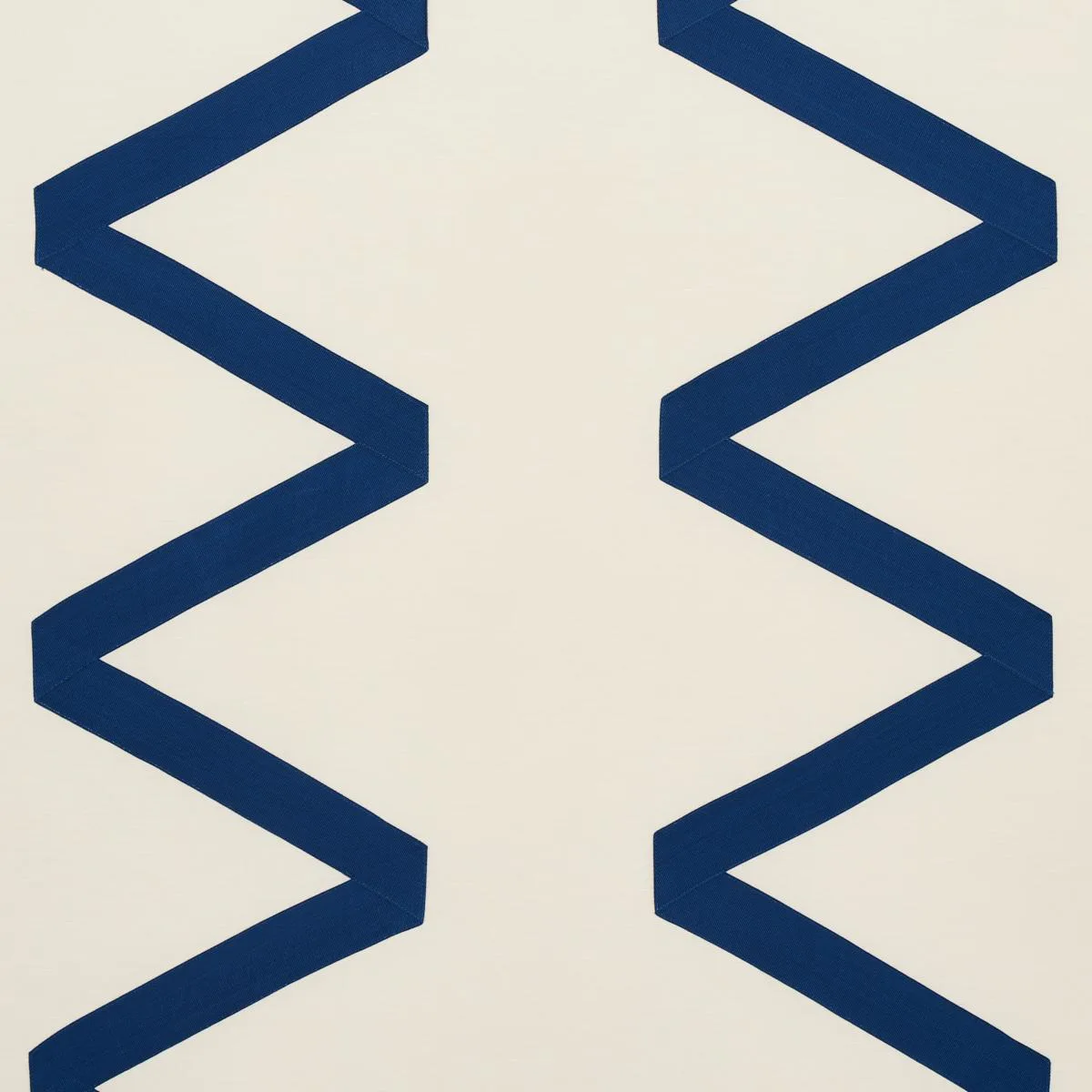 69695 Legere Linen Silk Appliqué Cobalt On Ivory Fabric