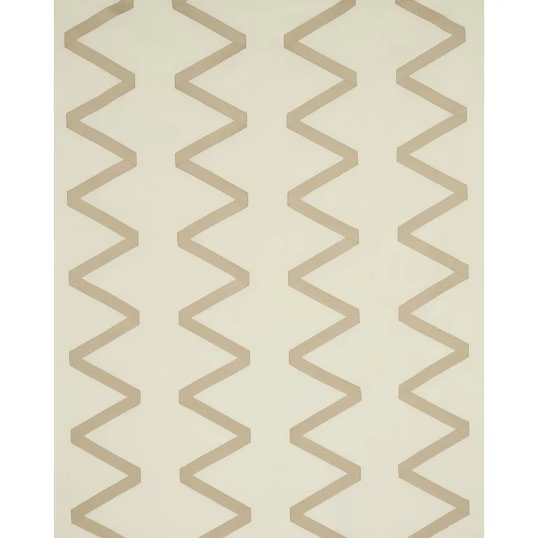 Schumacher 69694 Legere Linen Silk Appliqué Dove On Ivory fabric swatch