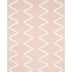 Schumacher 69693 Legere Linen Silk Appliqué Ivory On Blush fabric swatch