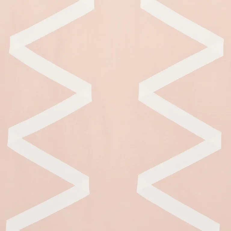 Schumacher 69693 Legere Linen Silk Appliqué Ivory On Blush fabric swatch
