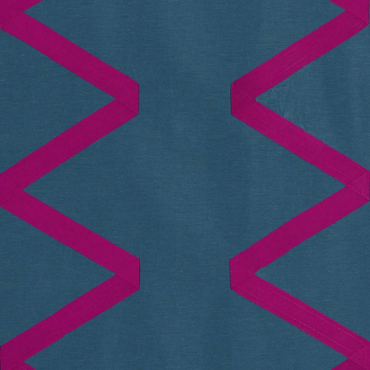 Schumacher 69690 Legere Linen Silk Appliqué Midnight fabric swatch