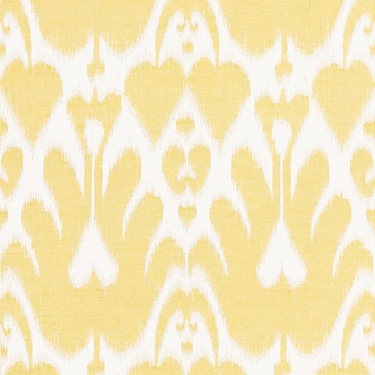 Schumacher 68580 Lela Cotton Ikat Canary fabric swatch