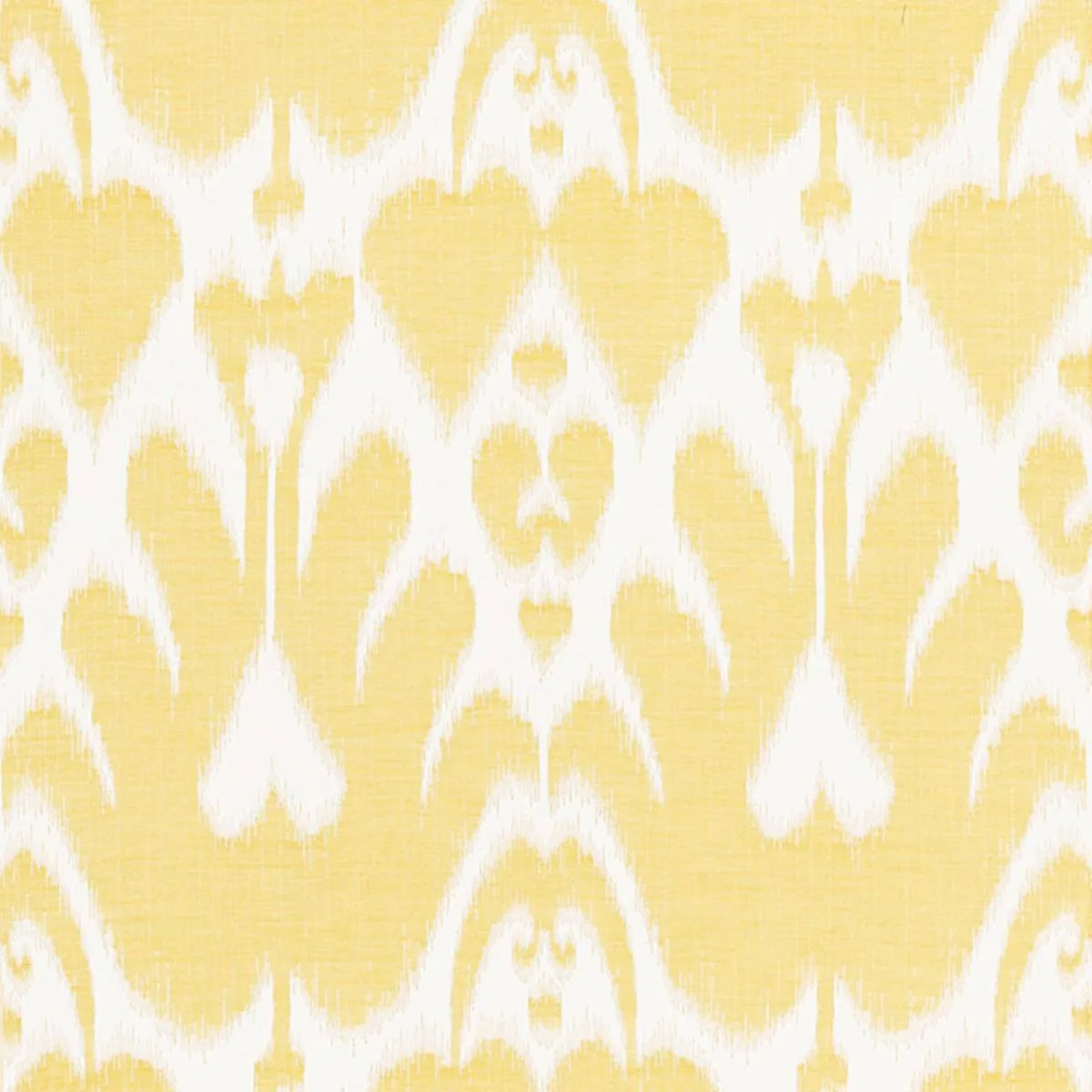 Schumacher 68580 Lela Cotton Ikat Canary fabric swatch