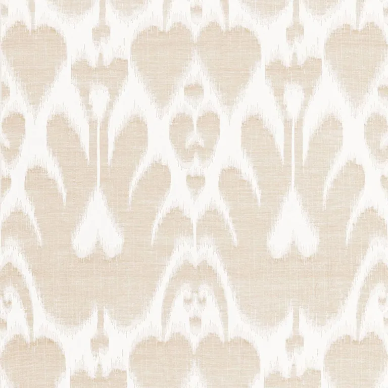 Schumacher 68582 Lela Cotton Ikat Sand fabric swatch