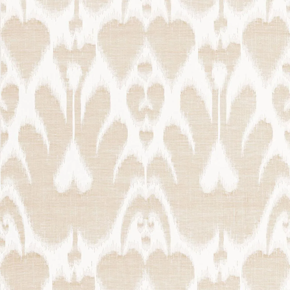 Schumacher 68582 Lela Cotton Ikat Sand fabric swatch