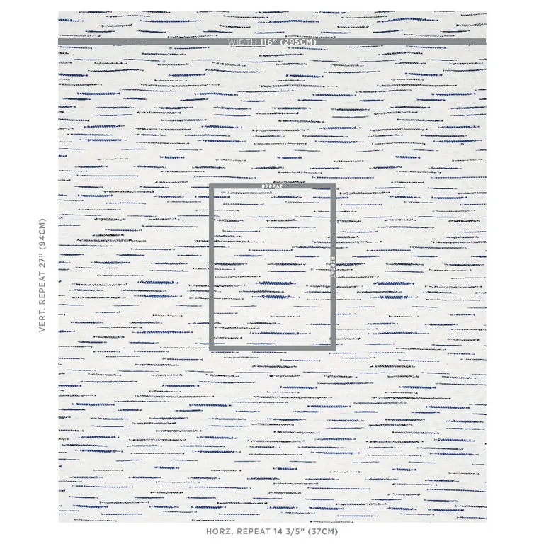 Schumacher 80141 Leland Stripe Blue fabric swatch