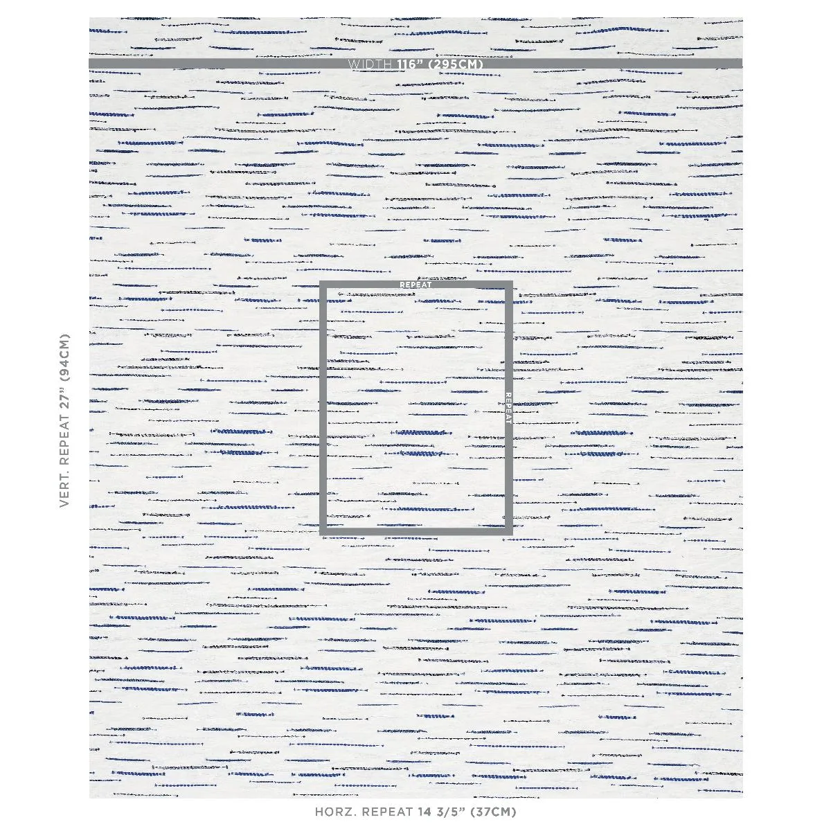 Schumacher 80141 Leland Stripe Blue fabric swatch