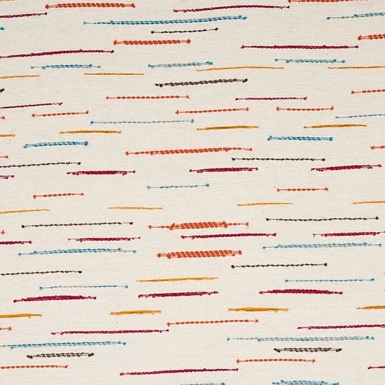 Schumacher 80142 Leland Stripe Multi fabric swatch