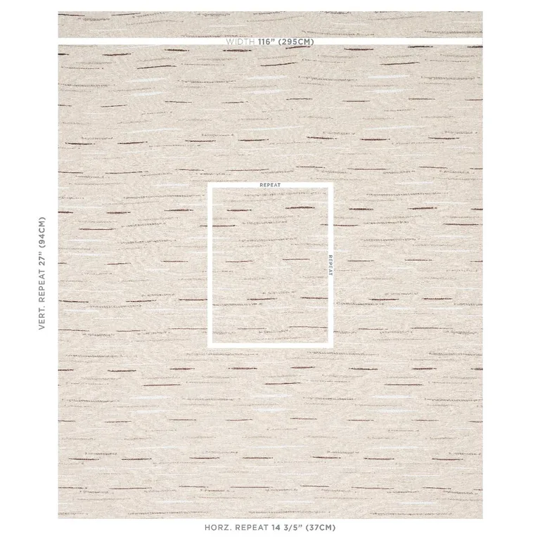 Schumacher 80140 Leland Stripe Neutral fabric swatch