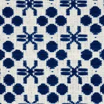 Schumacher 78880 Lempa Hand Woven Indigo fabric swatch