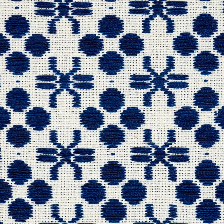 Schumacher 78880 Lempa Hand Woven Indigo fabric swatch