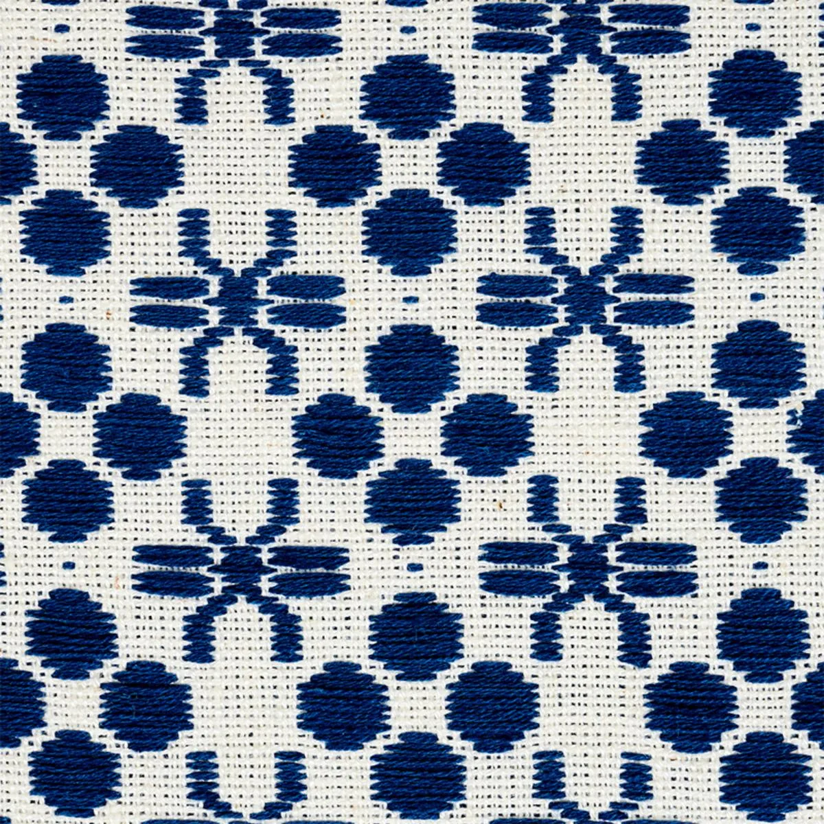 Schumacher 78880 Lempa Hand Woven Indigo fabric swatch
