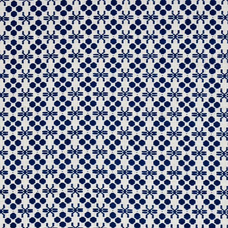 Schumacher 78880 Lempa Hand Woven Indigo fabric swatch