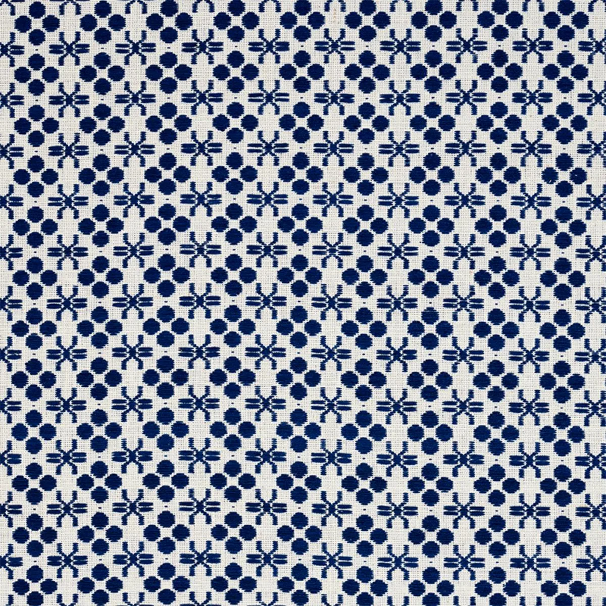 Schumacher 78880 Lempa Hand Woven Indigo fabric swatch