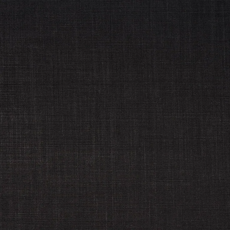 Schumacher 84969 Leo Glazed Linen Black fabric swatch