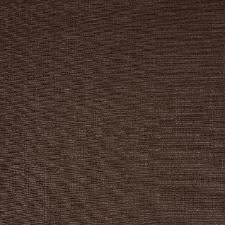 Schumacher 84968 Leo Glazed Linen Chocolate fabric swatch