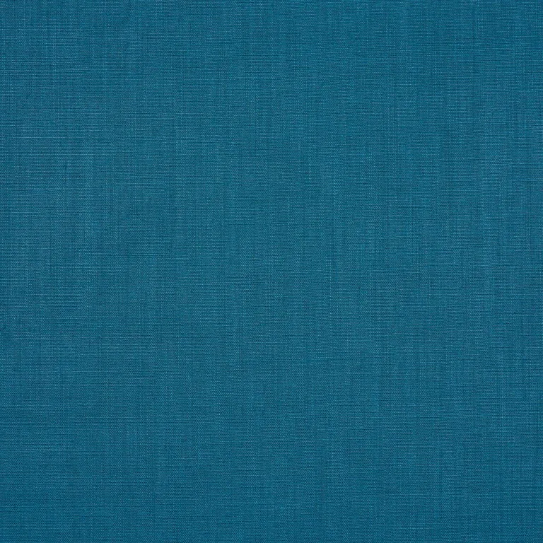 Schumacher 84963 Leo Glazed Linen Peacock fabric swatch
