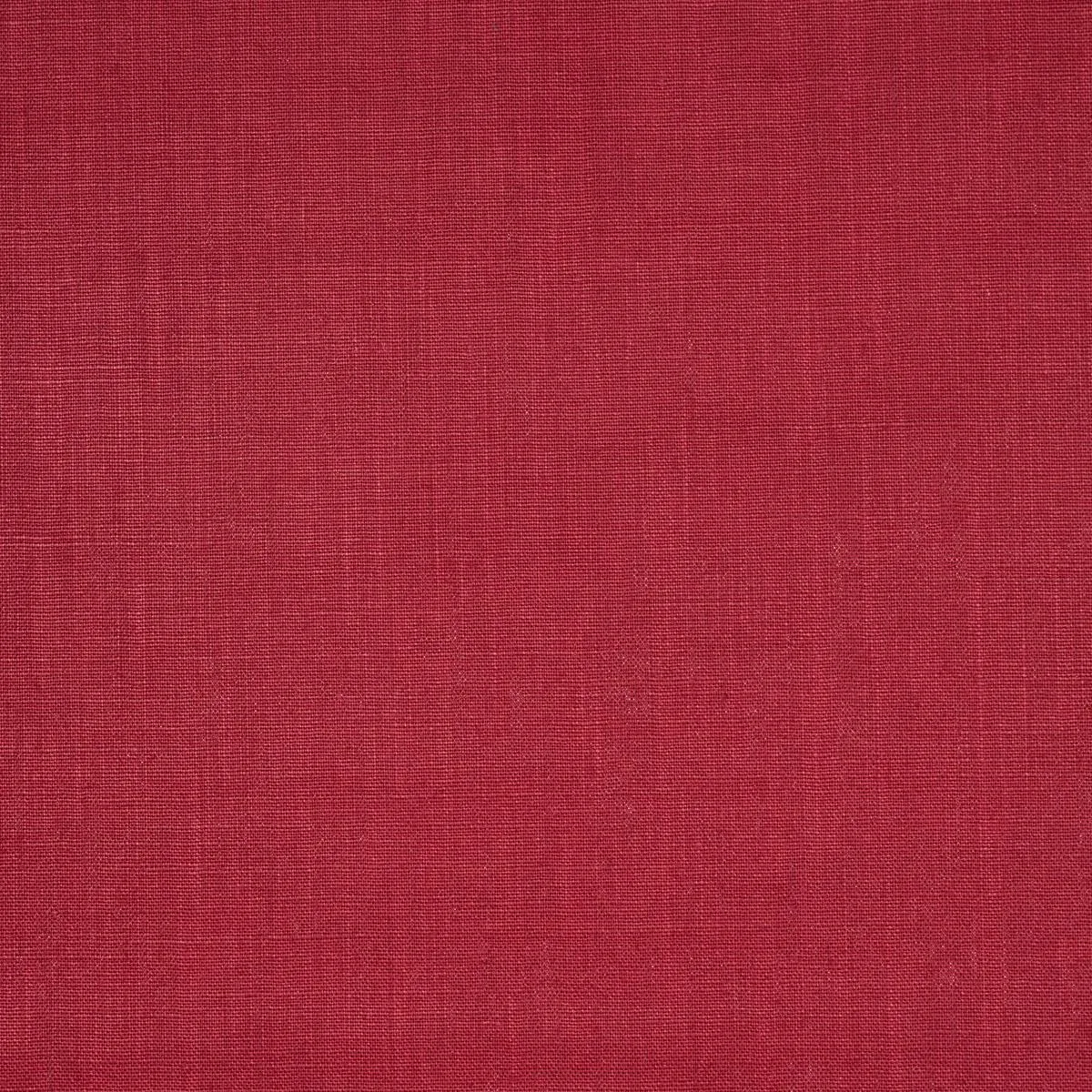 Schumacher 84967 Leo Glazed Linen Red fabric swatch