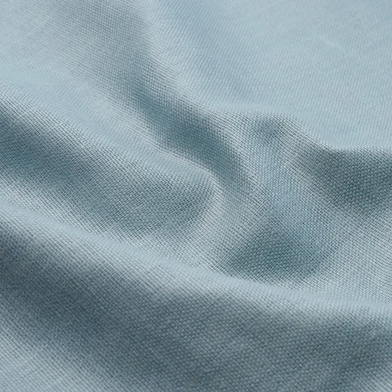 Schumacher 84962 Leo Glazed Linen Sky fabric swatch