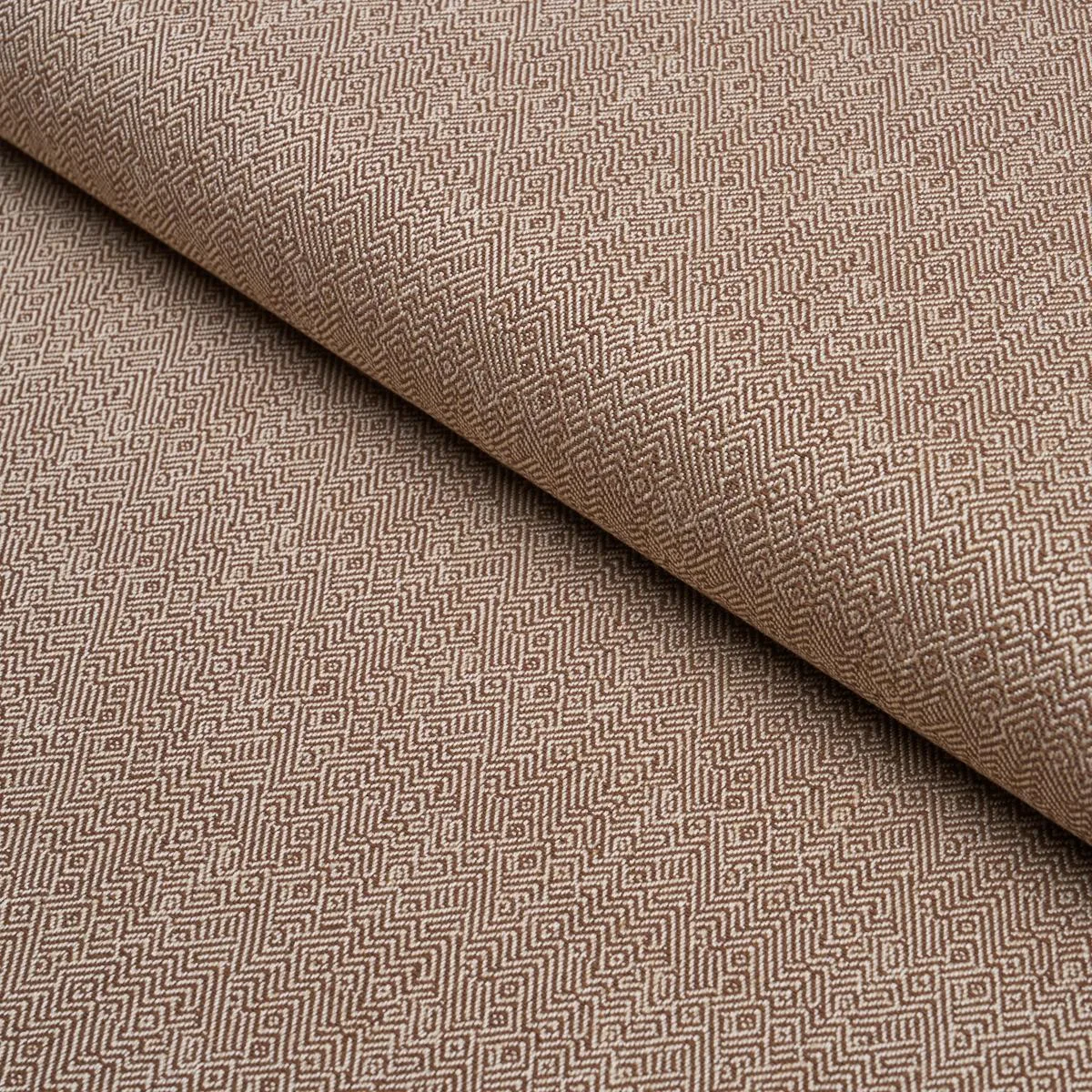 Schumacher 87635 Leona Performance Mocha fabric swatch
