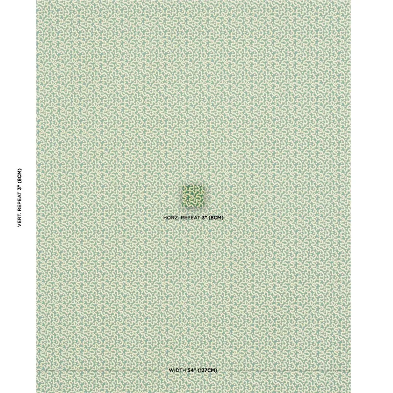 Schumacher 181720 Leonie Vermicelli Leaf fabric swatch