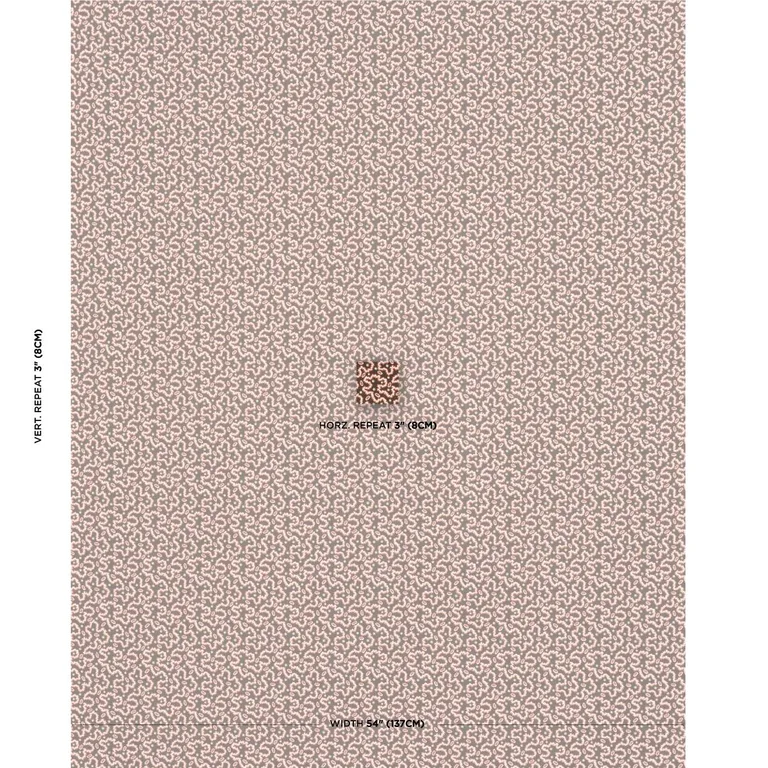 Schumacher 181722 Leonie Vermicelli Sepia fabric swatch