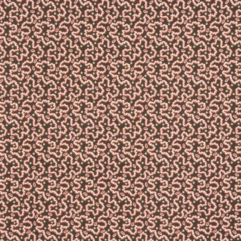 Schumacher 181722 Leonie Vermicelli Sepia fabric swatch