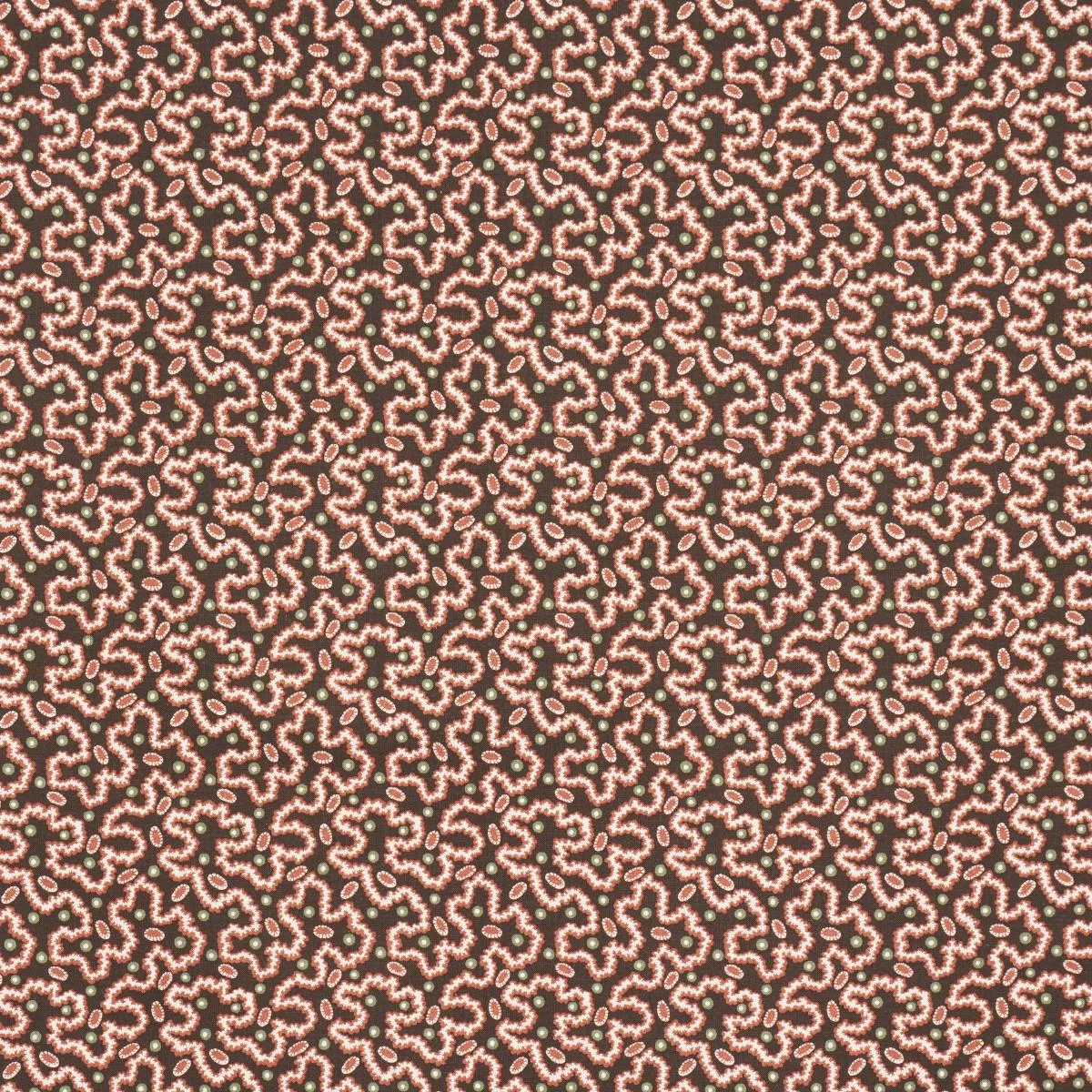 Schumacher 181722 Leonie Vermicelli Sepia fabric swatch