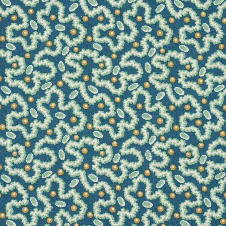 Schumacher 181721 Leonie Vermicelli Teal fabric swatch