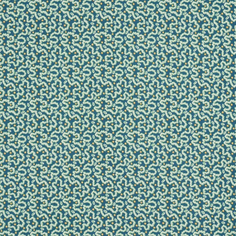 Schumacher 181721 Leonie Vermicelli Teal fabric swatch