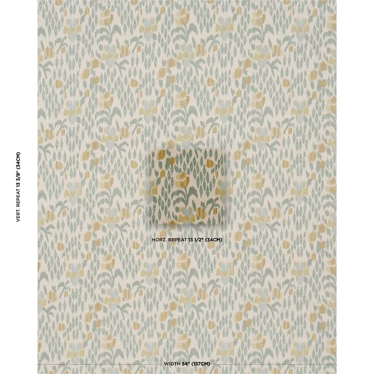 Schumacher 182731 Leonora Warp Print Citron fabric swatch