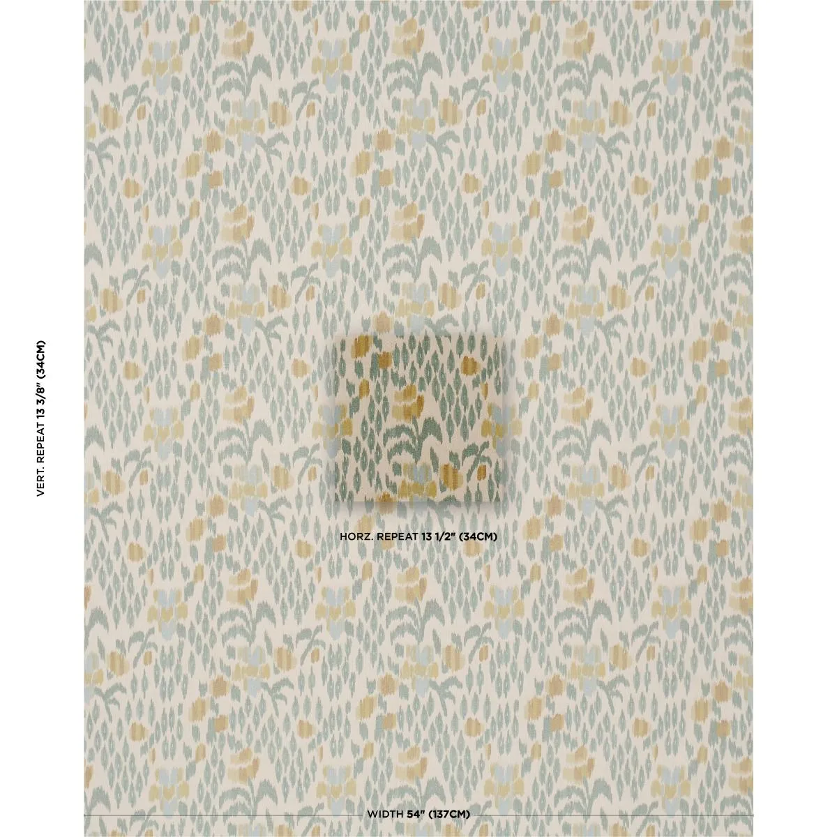 Schumacher 182731 Leonora Warp Print Citron fabric swatch