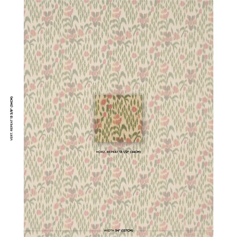 Schumacher 182730 Leonora Warp Print Jewel fabric swatch